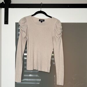 Cream Long Sleeve Top